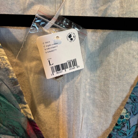 NWT Free People Women’s Floral Romper Dress Multicolor Boho Tie Waist – Size L - Picture 3 of 6